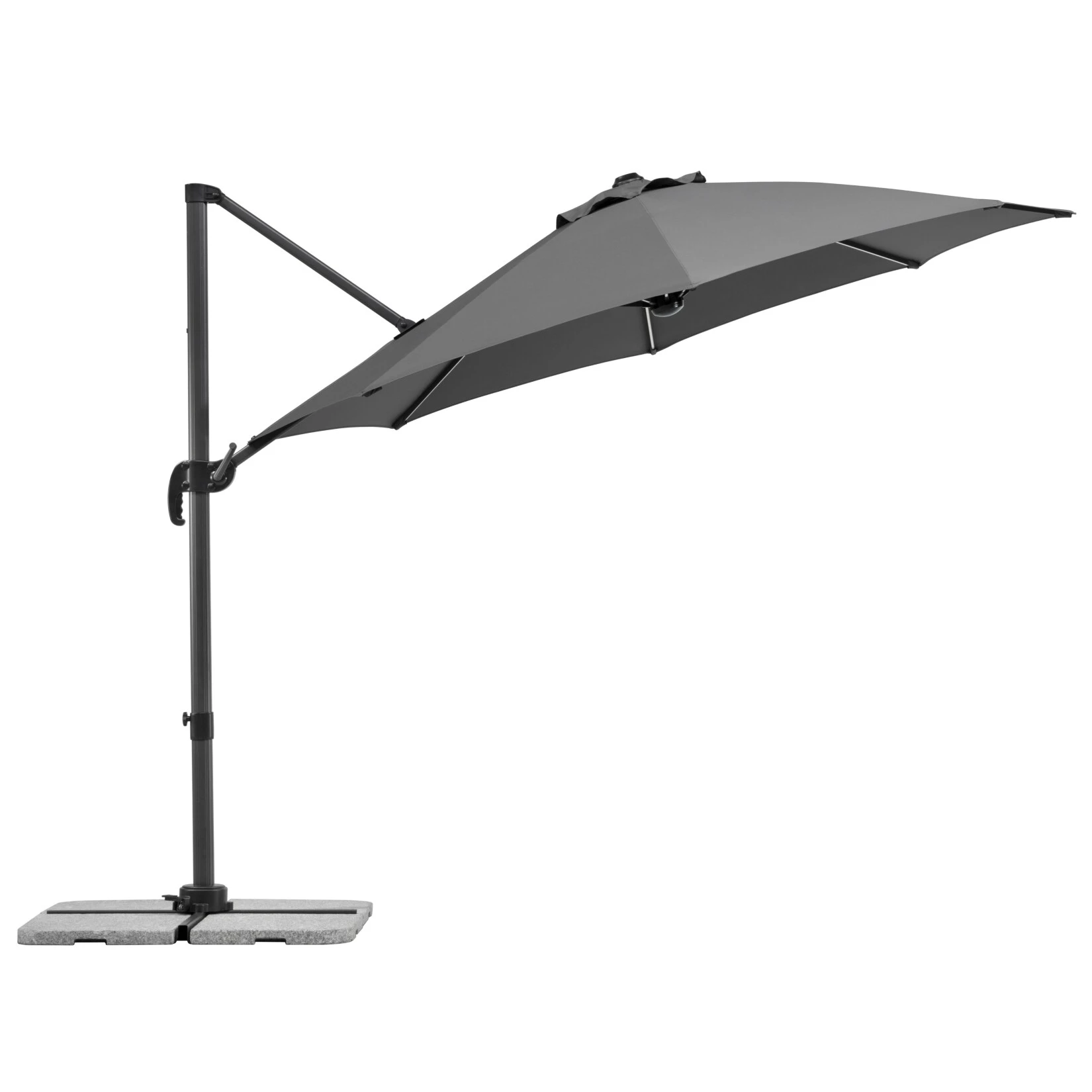 Schneider Ampelschirm Rhodos Blacklight 300/8 Anthrazit 3 Schneider Ampelschirm Rhodos Blacklight 300/8 Anthrazit – Bild 3
