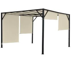 Pergola Beja, Garten Pavillon Terrassenüberdachung, Stabiles 6cm-Stahl-Gestell + Schiebedach ~ 3x3m 8 Pergola Beja, Garten Pavillon Terrassenüberdachung, Stabiles 6cm-Stahl-Gestell + Schiebedach ~ 3x3m -Al-ko-Shop 1975499000 prod 003