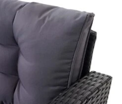 Poly-Rattan-Garnitur MCW-A29, Gartengarnitur Sitzgruppe Lounge-Esstisch-Set, Schwarz ~ Kissen Dunkelgrau, Mit Bank -Al-ko-Shop 2103724000 prod 005