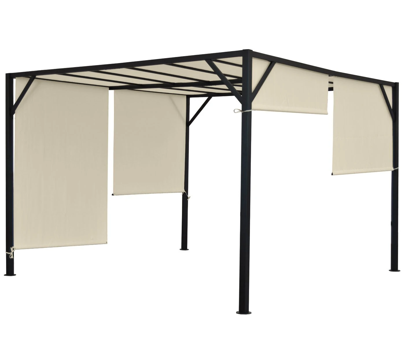 Ersatzbezug Für Dach Pergola Pavillon Beja 3x4m ~ Creme 2 Ersatzbezug Für Dach Pergola Pavillon Beja 3x4m ~ Creme – Bild 2