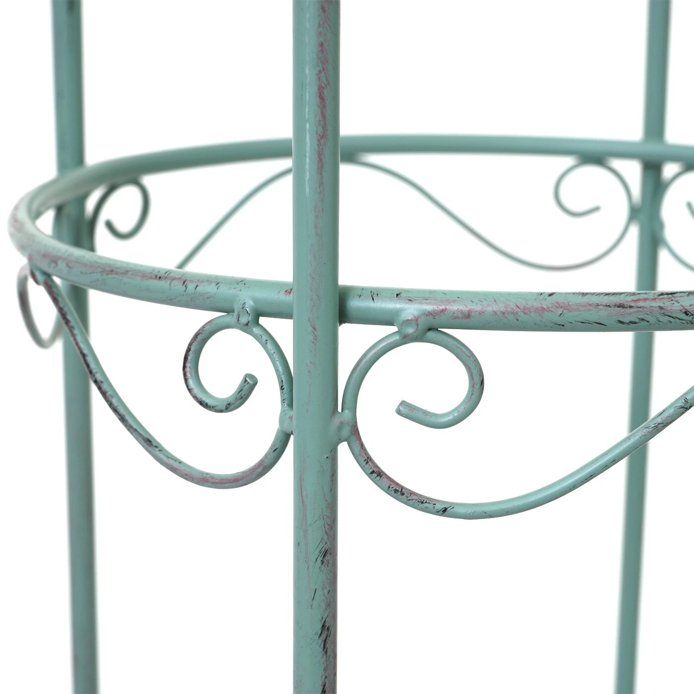 3er Set Rankhilfe MCW-H90, Rankgitter Rosensäule Staudenstütze, Metall Höhe 162/140/114cm Rund Antik-grün 5 3er Set Rankhilfe MCW-H90, Rankgitter Rosensäule Staudenstütze, Metall Höhe 162/140/114cm Rund Antik-grün – Bild 5