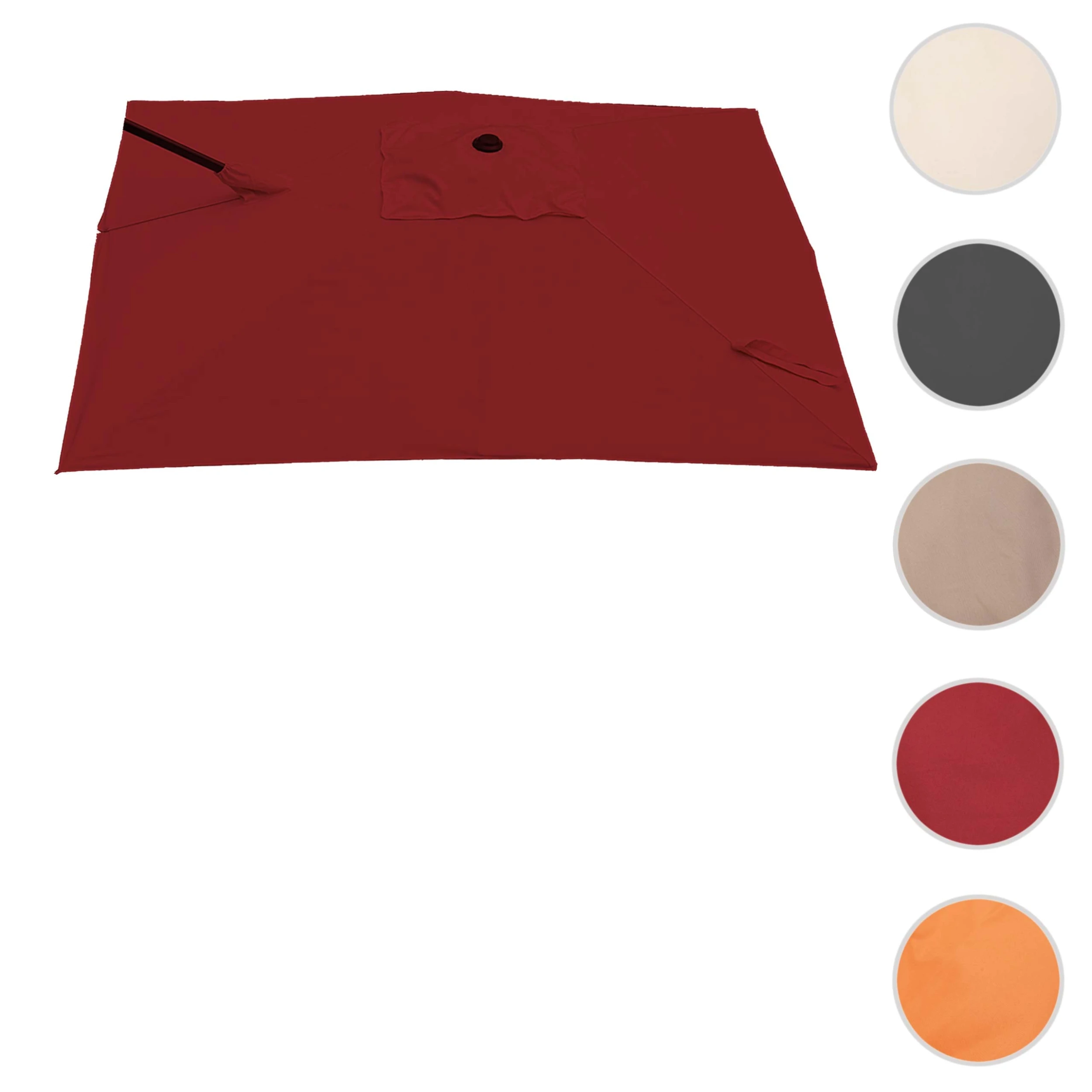 Ersatz-Bezug Für Ampelschirm MCW-A39, Sonnenschirmbezug Ersatzbezug, 3x3m (Ø4,24m) Polyester 2,8kg ~ Bordeaux 5 Ersatz-Bezug Für Ampelschirm MCW-A39, Sonnenschirmbezug Ersatzbezug, 3x3m (Ø4,24m) Polyester 2,8kg ~ Bordeaux – Bild 5