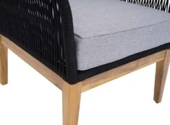 Gartengarnitur MCW-H58, Lounge-Set Sofa Sitzgruppe, Seilgeflecht Massivholz Akazie Spun Poly FSC~ Kissen Hellgrau -Al-ko-Shop 2186758000 prod 006