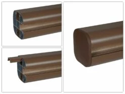 WPC-Sichtschutz Savoie, Windschutz Zaun, Alu-Pfosten ~ Erweiterungselement Schräg Links, 0,95m Teak 10 WPC-Sichtschutz Savoie, Windschutz Zaun, Alu-Pfosten ~ Erweiterungselement Schräg Links, 0,95m Teak -Al-ko-Shop 2204365034 prod 005