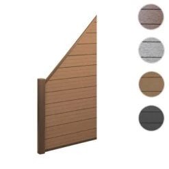 WPC-Sichtschutz Savoie, Windschutz Zaun, Alu-Pfosten ~ Erweiterungselement Schräg Links, 0,95m Teak 11 WPC-Sichtschutz Savoie, Windschutz Zaun, Alu-Pfosten ~ Erweiterungselement Schräg Links, 0,95m Teak -Al-ko-Shop 2204365034 prod 006
