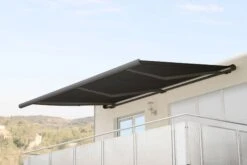 Elektronische Kassettenmarkise MCW-H27, Markise Vollkassette 6x3m ~ Polyester Anthrazit, Rahmen Grau