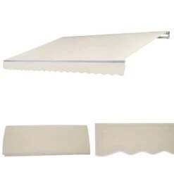 Ersatz-Bezug Für Markise MCW-E49, Gelenkarmmarkise Ersatzbezug Sonnenschutz, 2,5x2m ~ Polyester Creme