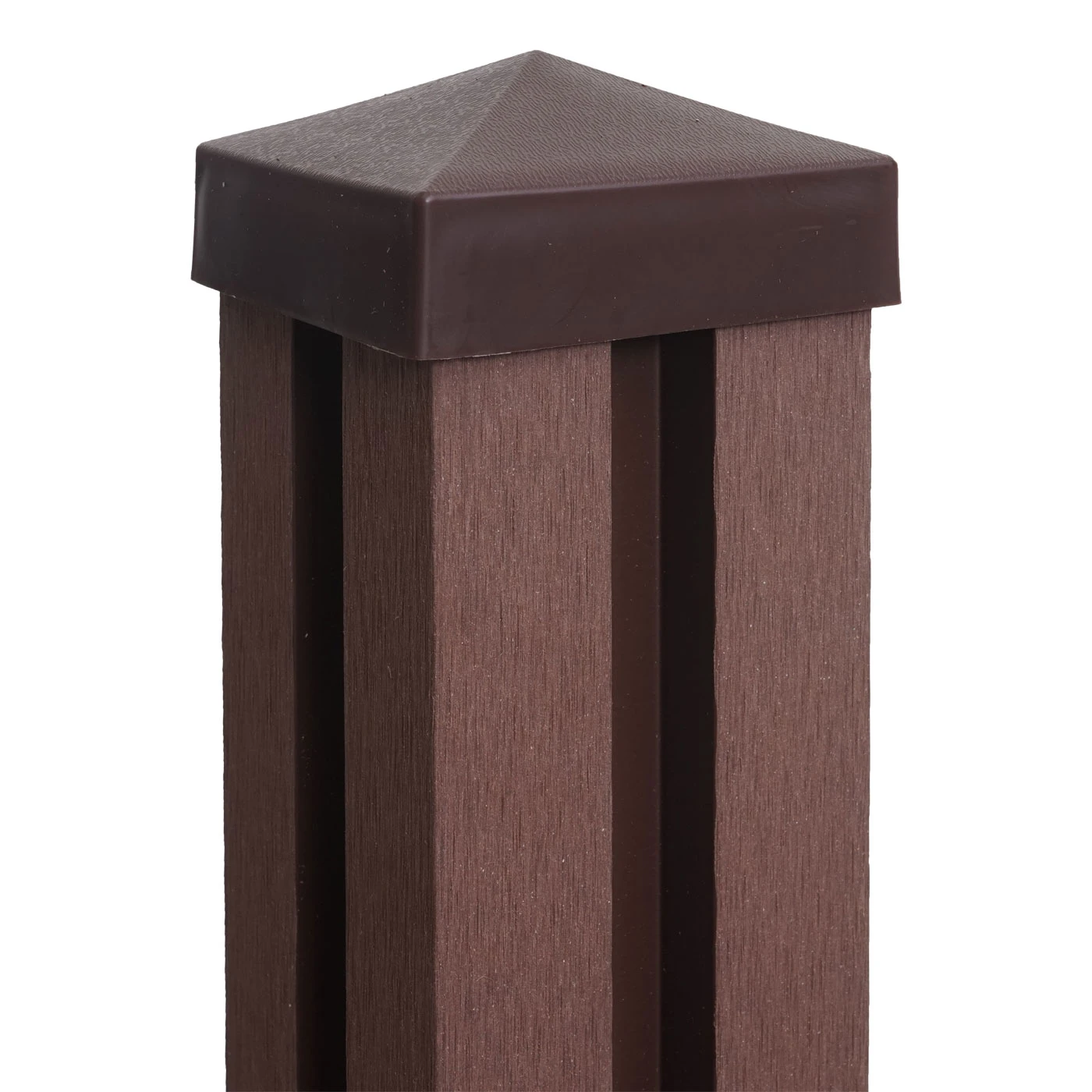 WPC-Pfosten Savoie-WPC-Zaun, Pfeiler Pfahl, Stecksystem ~ 98cm, Braun 6 WPC-Pfosten Savoie-WPC-Zaun, Pfeiler Pfahl, Stecksystem ~ 98cm, Braun – Bild 6