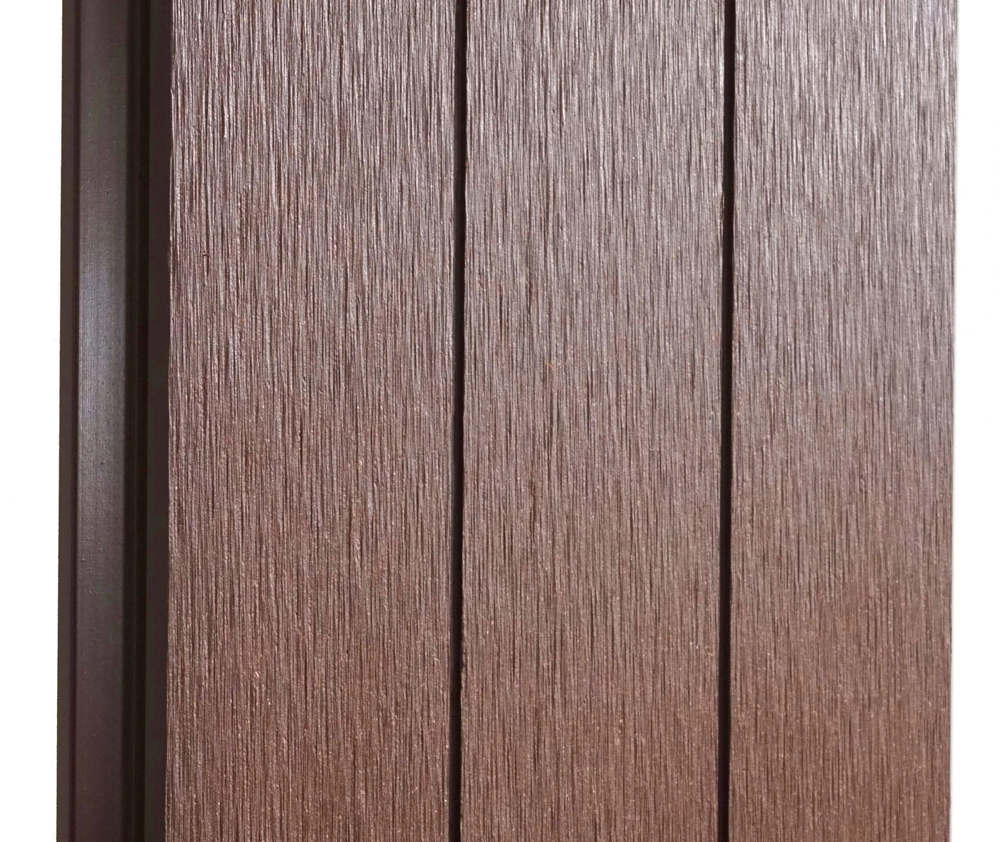 WPC-Sichtschutz Savoie, Windschutz Zaun, WPC-Pfosten Zum Einbetonieren ~ Erweiterungselement Schmal, 98cm Braun – Bild 4