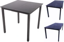 VCM Aluminium Glas Gartentisch Esstisch Balkontisch Campingtisch Gartenmöbel SW