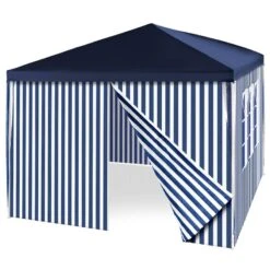 VCM Pavillon Partyzelt 3x3m Blau Weiß Wasserdicht 4 Seitenteile Gartenzelt Eventzelt -Al-ko-Shop 8600043100 915692 prod 003
