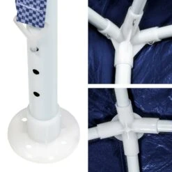 VCM Pavillon Partyzelt 3x3m Blau Weiß Wasserdicht 4 Seitenteile Gartenzelt Eventzelt -Al-ko-Shop 8600043100 915692 prod 004