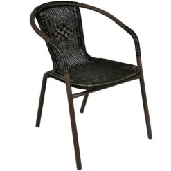 Alternative view of VCM Bistroset Balkonset Braun Sitzgarnitur Aus Glastisch + Bistrostuhl Poly-Rattan