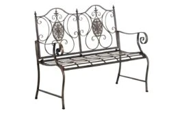 CLP Gartenbank Punjab , Lackiertes Eisen, Antik, Landhaus-Stil, Nostalgie, Ca. 120 X 50 Cm