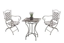 CLP Garten-Sitzgruppe PAYO Aus Eisen I Antike Gartenmöbel Aus Lackiertem Eisen I 1 Tisch Und 2 StĂŒhle I In Verschiedenen Farben ErhĂ€ltlich