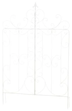 CLP Rankgitter Mandevilla Im Landhausstil I Rankzaun Mit Stilvollen Verzierungen I Steckzaun Für Den Garten