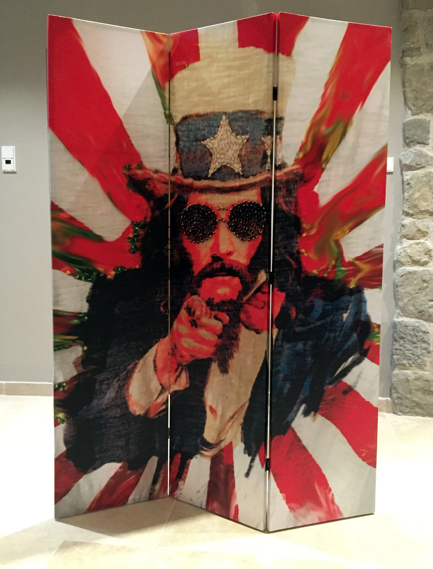 Grasekamp Paravent 3tlg Raumteiler Trennwand Bild Amerika / USA Sichtschutz