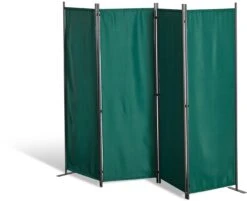 Grasekamp Paravent 4 Teilig Grün Raumteiler Trennwand Sichtschutz Balkontrennung