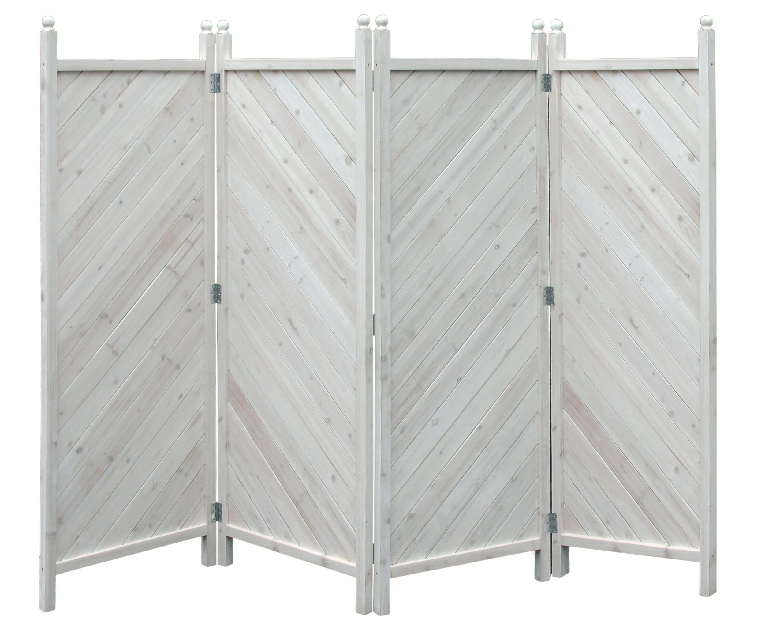 Grasekamp Paravent 4tlg Raumteiler Trennwand Sichtschutz Kiefer Weiss München