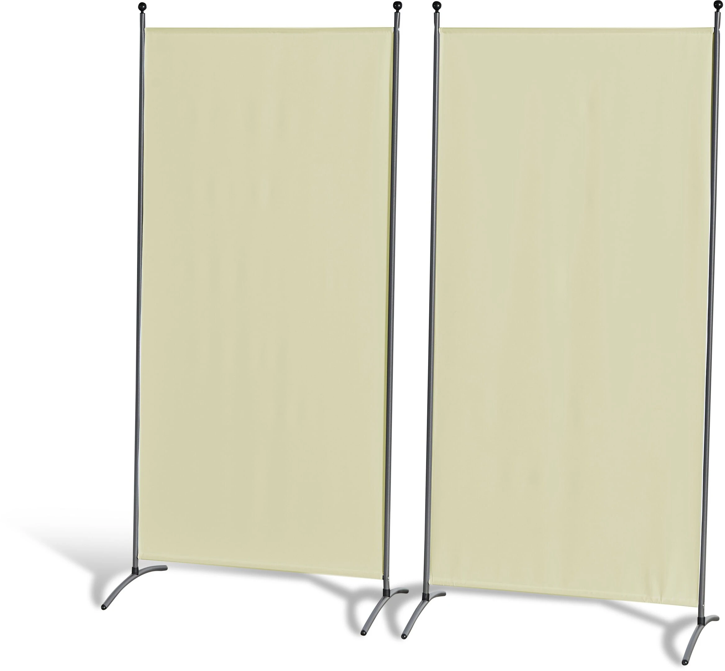Grasekamp 2 Stück Stellwand 85x180cm Beige Paravent Raumteiler Trennwand Sichtschutz