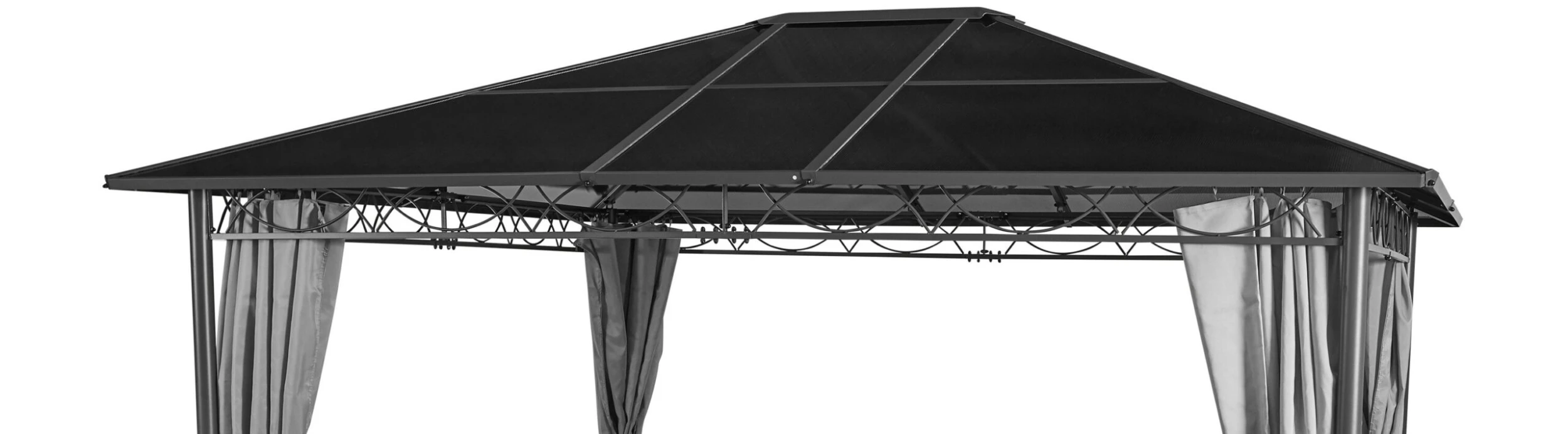 Grasekamp Ersatzdach Hardtop Pavillon Meran 3x3,6m Doppelstegplatten Polycarbonat Braun