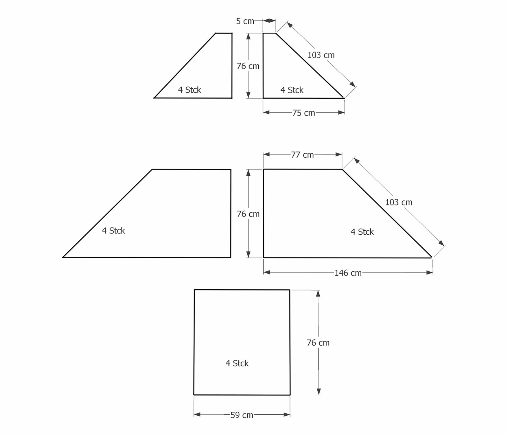 Grasekamp Ersatzdach Hardtop Pavillon Meran 3x3,6m Doppelstegplatten Polycarbonat Braun – Bild 4