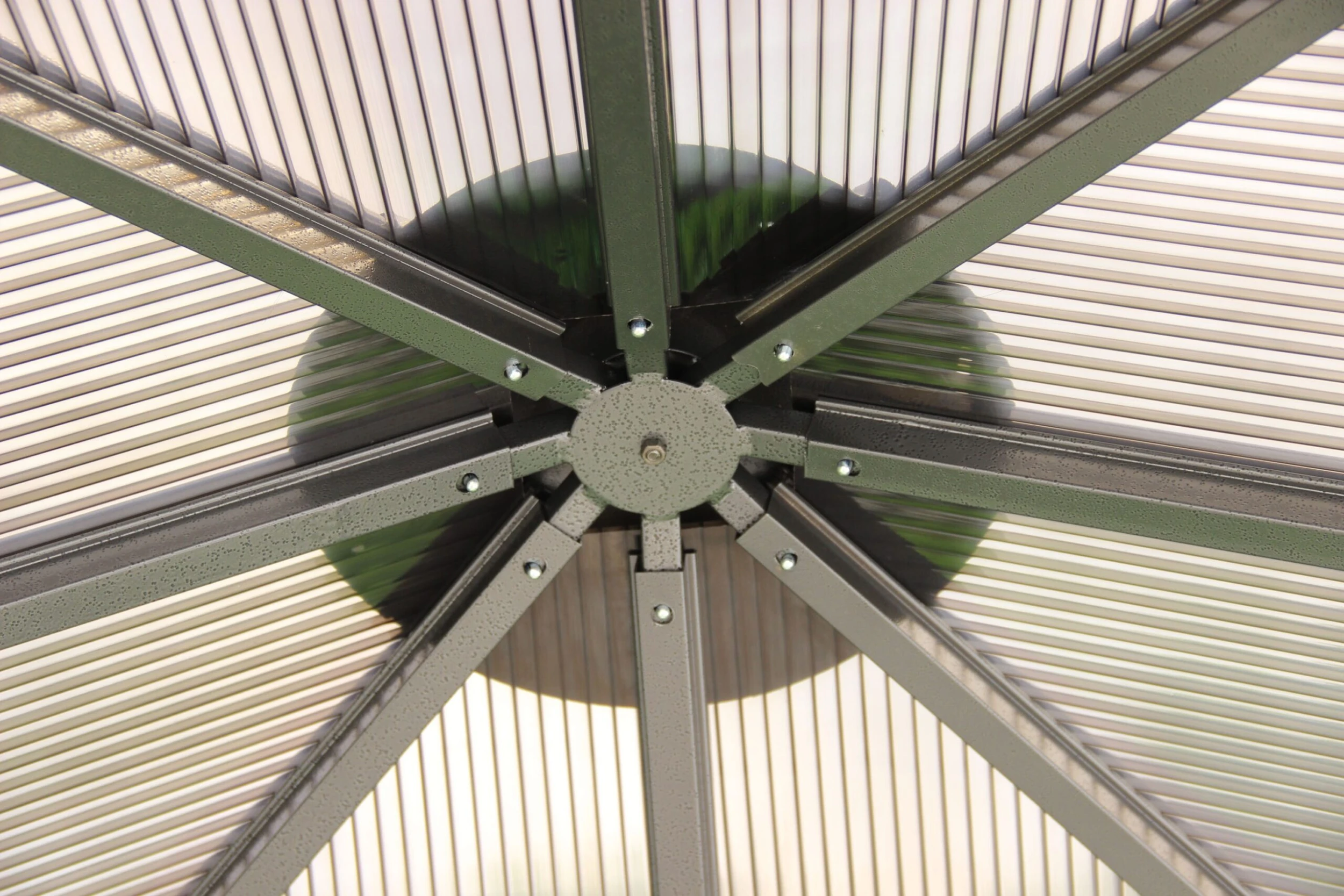 Grasekamp Hardtop Pavillon Limone 3x3m Inkl. Seitenteile Doppelstegplatten Hohlkammer Polycarbonat – Bild 5