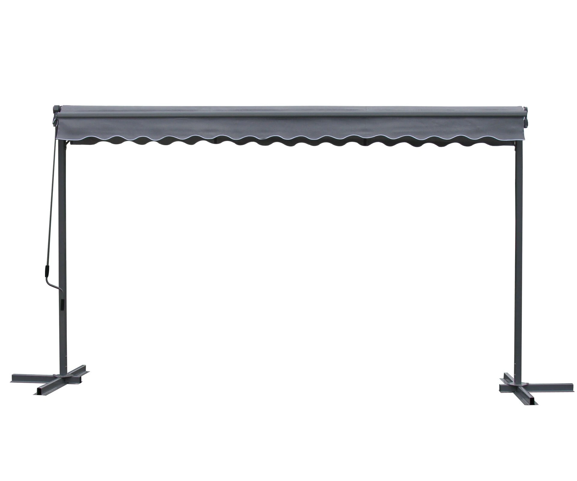 Grasekamp Standmarkise Gelenkarm Markise London 3x4m Platingrau 3 Grasekamp Standmarkise Gelenkarm Markise London 3x4m Platingrau – Bild 3