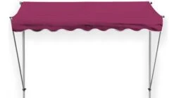 Grasekamp Klemmmarkise Ontario 205x130cm Bordeaux Balkonmarkise Höhenverstellbar Von 200cm-320cm