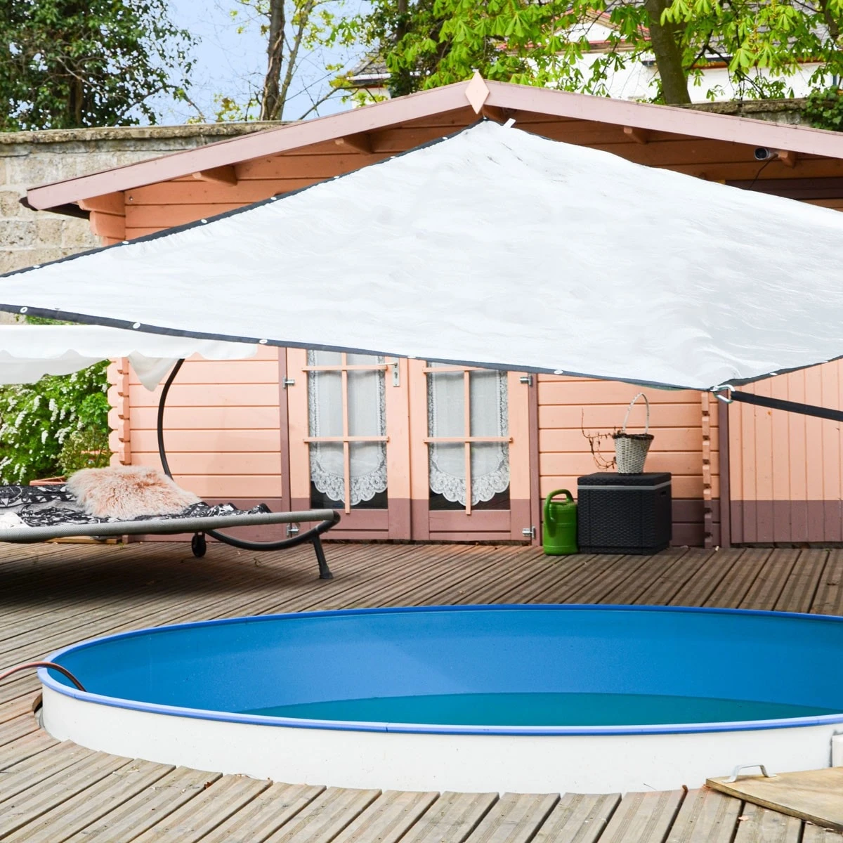 99% Schattennetz 3x4m Alu Sonnensegel Sonnenschutz Netz Hitzeschutz Für Auto – Bild 2