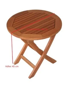 DEGAMO Klapp - Beistelltisch SAIGON 48cm Rund, Eukalyptus Geölt, 3 DEGAMO Klapp - Beistelltisch SAIGON 48cm Rund, Eukalyptus Geölt, -Al-ko-Shop 8600319700 45242727 prod 002
