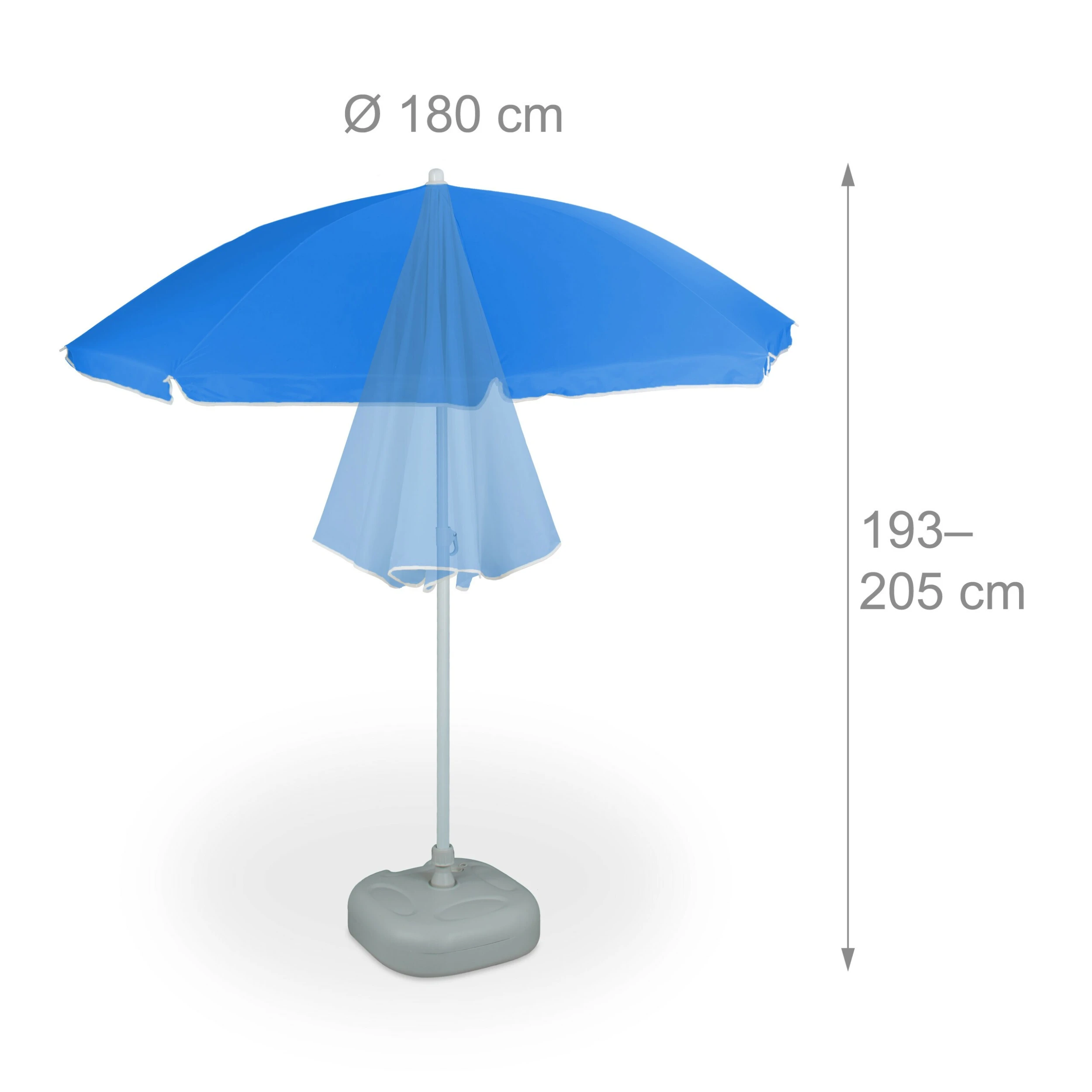Relaxdays Sonnenschirm 180 Cm 4 Relaxdays Sonnenschirm 180 Cm – Bild 4