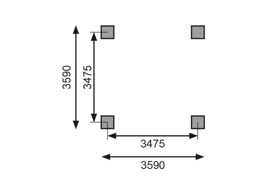 CHILLROI Quadratischer Holzpavillon 359 X 359 Cm | Gartenpavillon | Terrassenüberdachung | Kesseldruckimprägniert – Bild 4