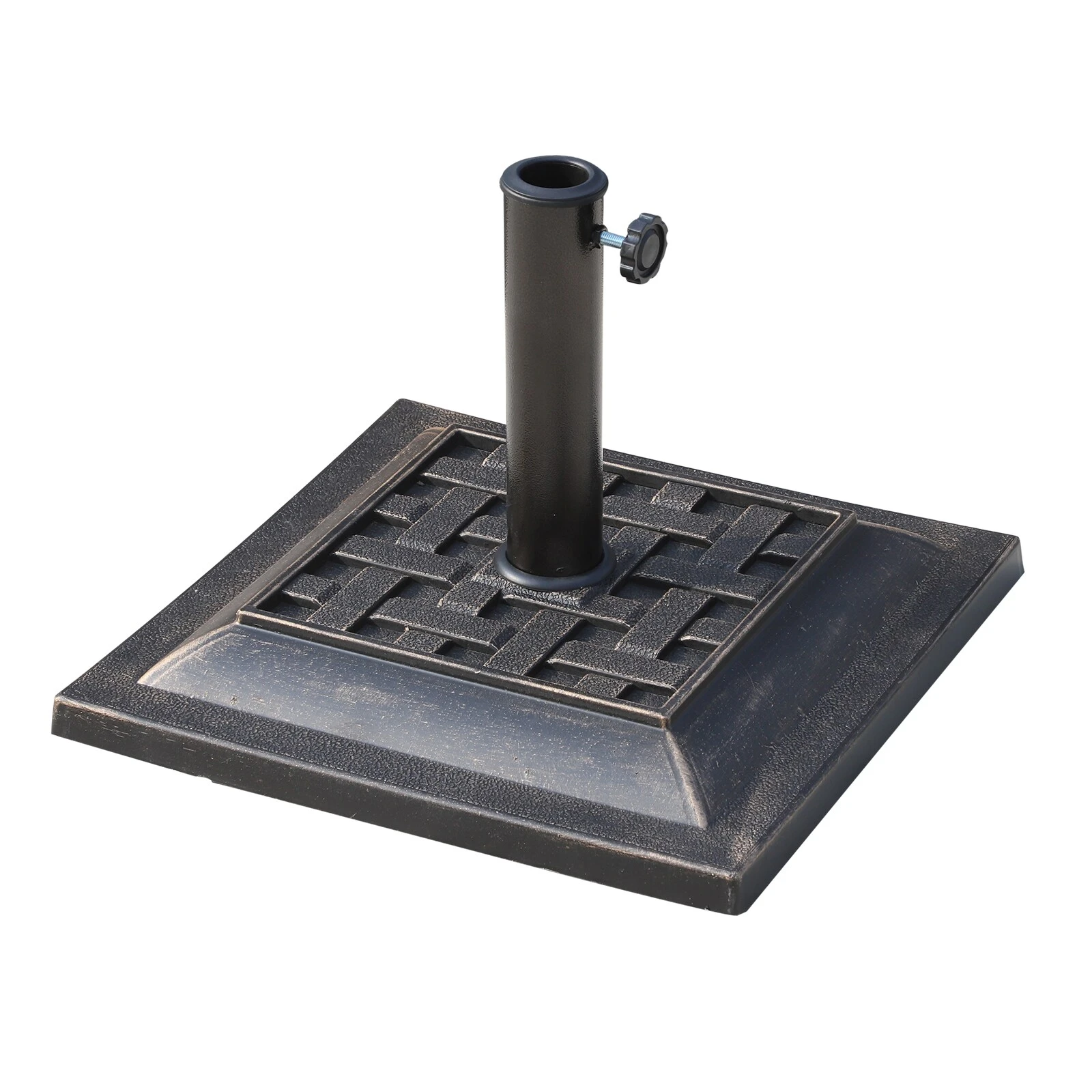 Outsunny Sonnenschirmständer Bronze 44 X 44 X 33 Cm (LxBxH) | Sonnenschirmhalterung Schirmfuß Balkonschirmständer 1 Outsunny Sonnenschirmständer Bronze 44 X 44 X 33 Cm (LxBxH) | Sonnenschirmhalterung Schirmfuß Balkonschirmständer