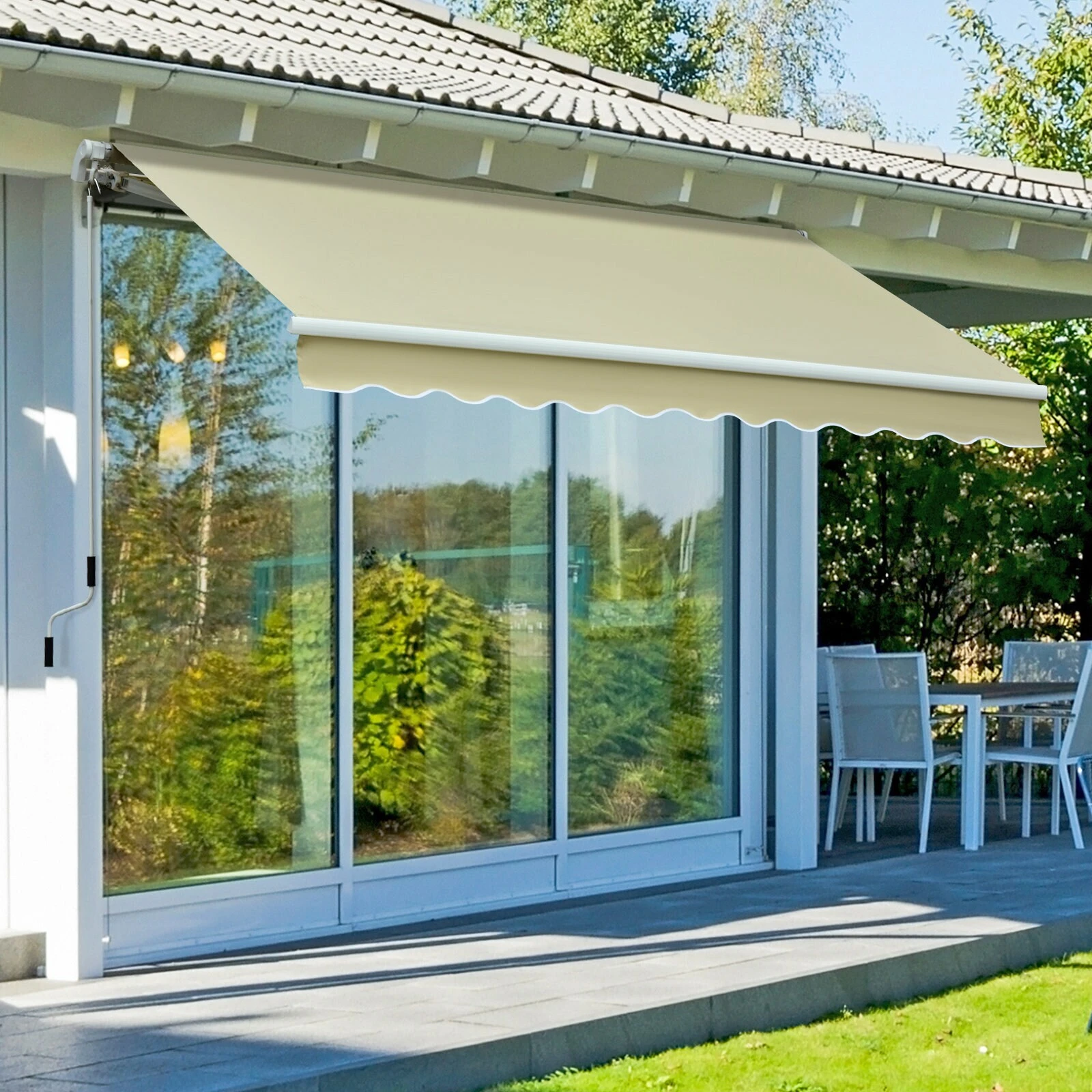 Outsunny Gelenkarmmarkise Für Wandmontage 2,95 X 2,5 M (BxL) | Alu-Markise Sonnenschutz Terrasenüberdachung 4 Outsunny Gelenkarmmarkise Für Wandmontage 2,95 X 2,5 M (BxL) | Alu-Markise Sonnenschutz Terrasenüberdachung – Bild 4