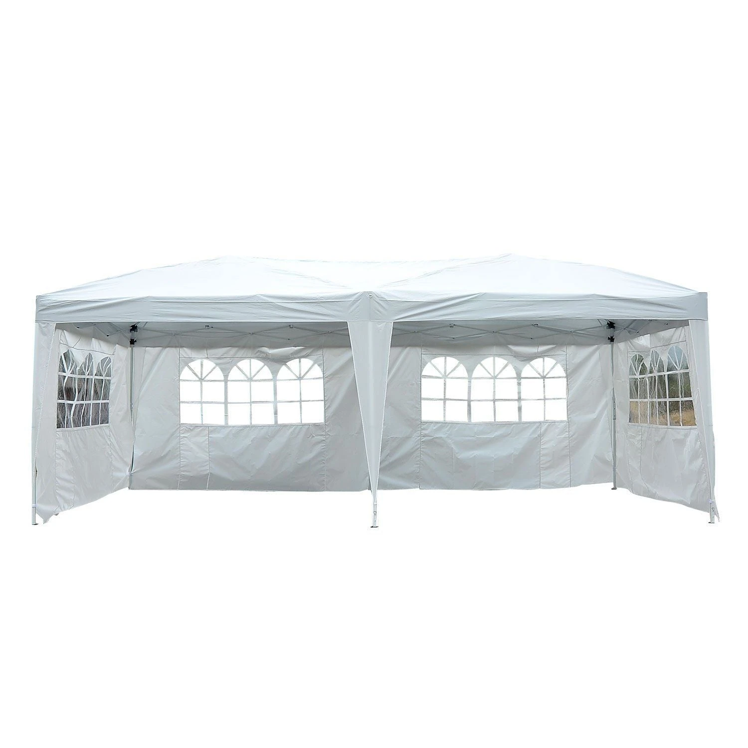 Outsunny Gartenpavillon Inklusive 4 Seitenteile Weiß, Transparent Ca. 600 X 300 X 255 Cm (LxBxH) | Gartenzelt Partyzelt Bierzelt Faltzelt Pavillon 2 Outsunny Gartenpavillon Inklusive 4 Seitenteile Weiß, Transparent Ca. 600 X 300 X 255 Cm (LxBxH) | Gartenzelt Partyzelt Bierzelt Faltzelt Pavillon – Bild 2