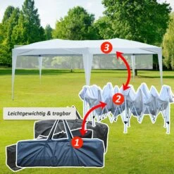 Outsunny Gartenpavillon Inklusive 4 Seitenteile Weiß, Transparent Ca. 600 X 300 X 255 Cm (LxBxH) | Gartenzelt Partyzelt Bierzelt Faltzelt Pavillon 11 Outsunny Gartenpavillon Inklusive 4 Seitenteile Weiß, Transparent Ca. 600 X 300 X 255 Cm (LxBxH) | Gartenzelt Partyzelt Bierzelt Faltzelt Pavillon -Al-ko-Shop 8600336600 100110 069W prod 006