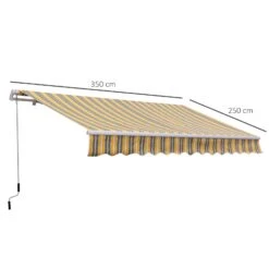 Outsunny Gelenkarmmarkise Mit Handkurbel 3,5 X 2,5 M (BxL) | Markise Sonnenschutz Terrassenüberdachung 10 Outsunny Gelenkarmmarkise Mit Handkurbel 3,5 X 2,5 M (BxL) | Markise Sonnenschutz Terrassenüberdachung -Al-ko-Shop 8600336600 840 174YL prod 005