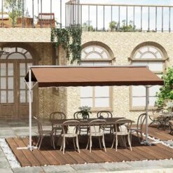 Outsunny Gartenmarkise Mit Kurbel 450 X 342 X 250 Cm (LxBxH) | Balkonmarkise Standmarkise Sonnenschutz -Al-ko-Shop 8600336600 840 181CF prod 003