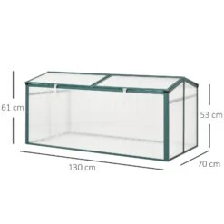 Outsunny Frühbeetkasten Mit Verstellbarem Dach Trasparent, Grün 130 X 70 X 61 Cm (LxBxH) | Alu Frühbeet Gewächshaus Treibhaus Pflanzenhaus -Al-ko-Shop 8600336600 845 084 prod 005