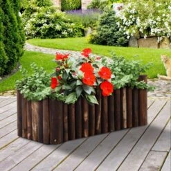 Outsunny Blumenkasten Natur 78 X 35 X 30 Cm (LxBxH) | Pflanzbeet Kräuterbeet Pflanzkasten Hochbeet -Al-ko-Shop 8600336600 845 100 prod 003