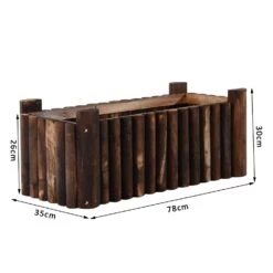 Outsunny Blumenkasten Natur 78 X 35 X 30 Cm (LxBxH) | Pflanzbeet Kräuterbeet Pflanzkasten Hochbeet -Al-ko-Shop 8600336600 845 100 prod 005