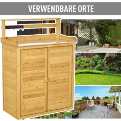 Outsunny Gärtnertisch Mit Stauraum Und Arbeitsfläche Braun 87 X 45 X 120 (LxBxH) | Pflanztisch Mit Stauraum Blumentisch Geräteschrank 11 Outsunny Gärtnertisch Mit Stauraum Und Arbeitsfläche Braun 87 X 45 X 120 (LxBxH) | Pflanztisch Mit Stauraum Blumentisch Geräteschrank -Al-ko-Shop 8600336600 845 358 prod 006