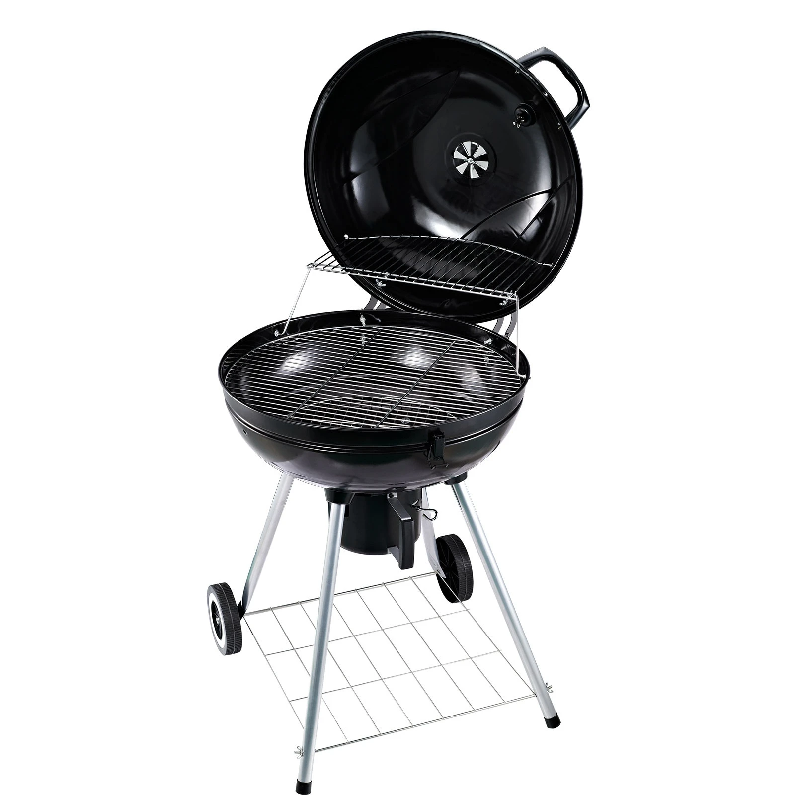 Outsunny Grillwagen Mit Aschenträger Schwarz, Silber 57 X 63 X 94 Cm (LxBxH) | Kohlegrill BBQ Standgrill Holzkohlegrill Gartengrill 1 Outsunny Grillwagen Mit Aschenträger Schwarz, Silber 57 X 63 X 94 Cm (LxBxH) | Kohlegrill BBQ Standgrill Holzkohlegrill Gartengrill