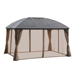 Outsunny Gartenpavillon Mit 2 Laternenhaken Bronze, Braun 398 X 298 X 280 Cm (LxBxH) | Partyzelt Festzelt Mit 4 Doppel-Seitenteilen 7 Outsunny Gartenpavillon Mit 2 Laternenhaken Bronze, Braun 398 X 298 X 280 Cm (LxBxH) | Partyzelt Festzelt Mit 4 Doppel-Seitenteilen -Al-ko-Shop 8600336600 84C 097 prod 002