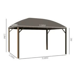 Outsunny Gartenpavillon Mit 2 Laternenhaken Bronze, Braun 398 X 298 X 280 Cm (LxBxH) | Partyzelt Festzelt Mit 4 Doppel-Seitenteilen 10 Outsunny Gartenpavillon Mit 2 Laternenhaken Bronze, Braun 398 X 298 X 280 Cm (LxBxH) | Partyzelt Festzelt Mit 4 Doppel-Seitenteilen -Al-ko-Shop 8600336600 84C 097 prod 005