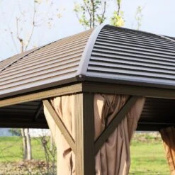 Outsunny Gartenpavillon Mit 2 Laternenhaken Bronze, Braun 398 X 298 X 280 Cm (LxBxH) | Partyzelt Festzelt Mit 4 Doppel-Seitenteilen 11 Outsunny Gartenpavillon Mit 2 Laternenhaken Bronze, Braun 398 X 298 X 280 Cm (LxBxH) | Partyzelt Festzelt Mit 4 Doppel-Seitenteilen -Al-ko-Shop 8600336600 84C 097 prod 006