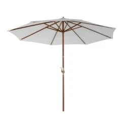 Outsunny Sonnenschirm Mit Handkurbel Cremeweiß, Natur 270 X 245 Cm (ØxH) | Gartenschirm Strandschirm Balkonschirm Knickbar 11 Outsunny Sonnenschirm Mit Handkurbel Cremeweiß, Natur 270 X 245 Cm (ØxH) | Gartenschirm Strandschirm Balkonschirm Knickbar -Al-ko-Shop 8600336600 84D 012 prod 006
