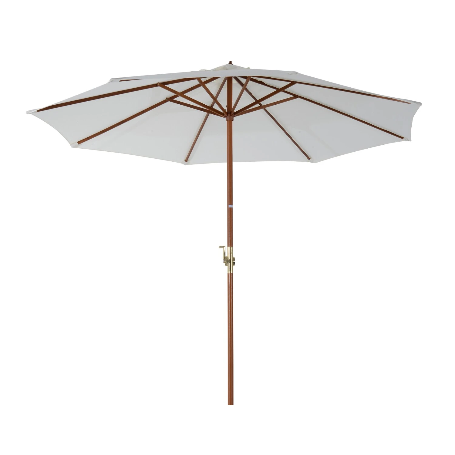 Outsunny Sonnenschirm Mit Handkurbel Cremeweiß, Natur 270 X 245 Cm (ØxH) | Gartenschirm Strandschirm Balkonschirm Knickbar 6 Outsunny Sonnenschirm Mit Handkurbel Cremeweiß, Natur 270 X 245 Cm (ØxH) | Gartenschirm Strandschirm Balkonschirm Knickbar – Bild 6