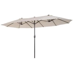 Outsunny Marktschirm Mit Handkurbel 460 X 270 X 240 Cm (LxBxH) | Doppelsonnenschirm Gartenschirm Terrassenschirm -Al-ko-Shop 8600336600 84D 030V01CW prod 002